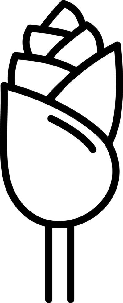 Rose Line Icon vector