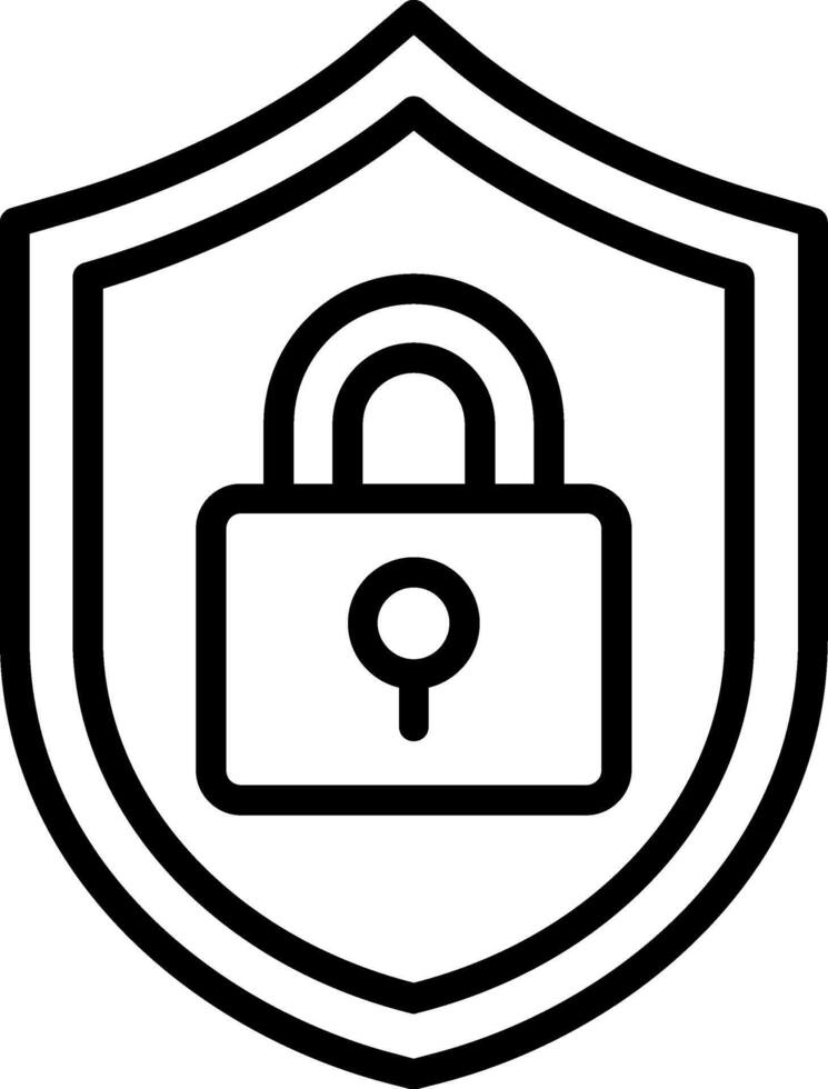 Cyber Security Line Icon vector
