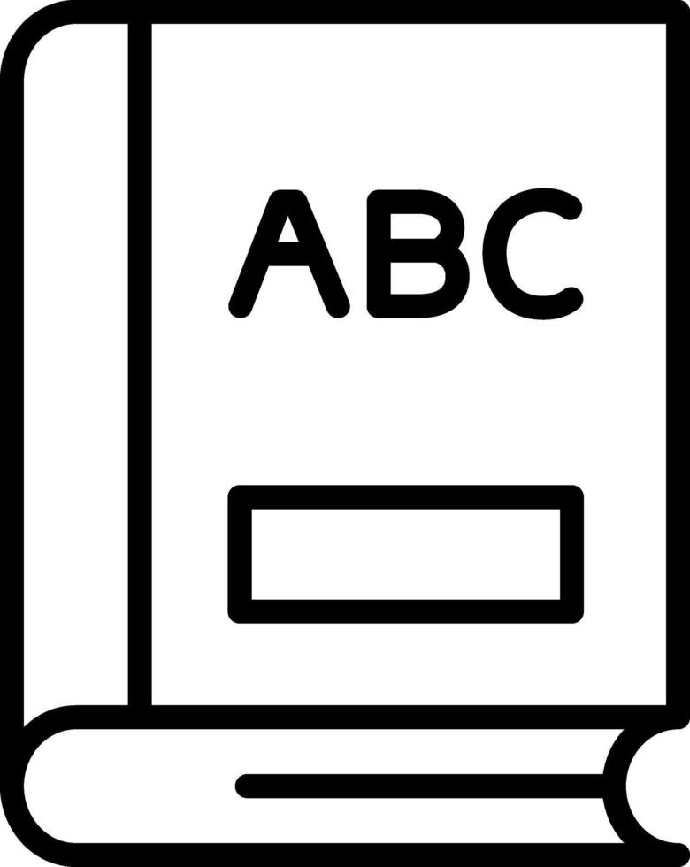 Alphabet Line Icon vector