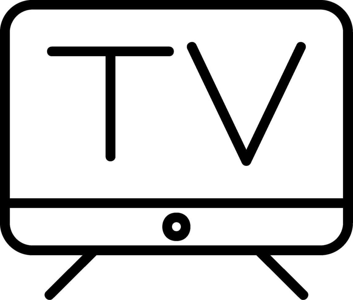 Television Line Icon vector