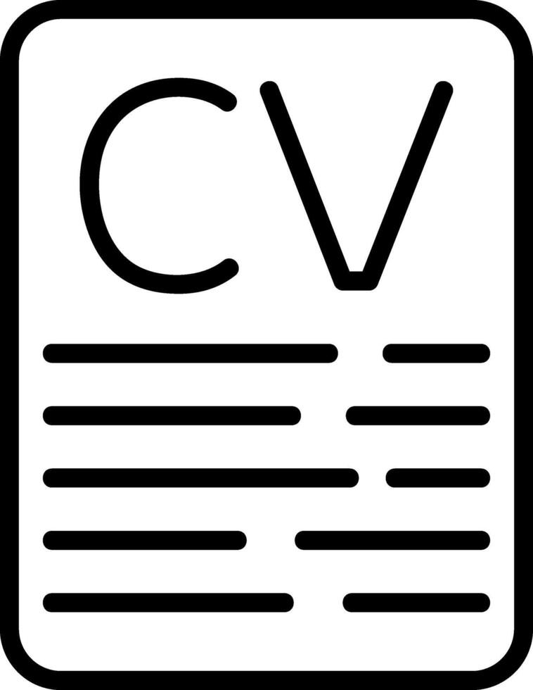 CV Line Icon vector