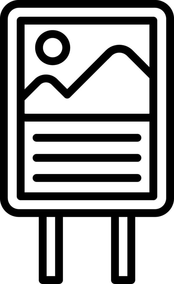 Poster Line Icon vector