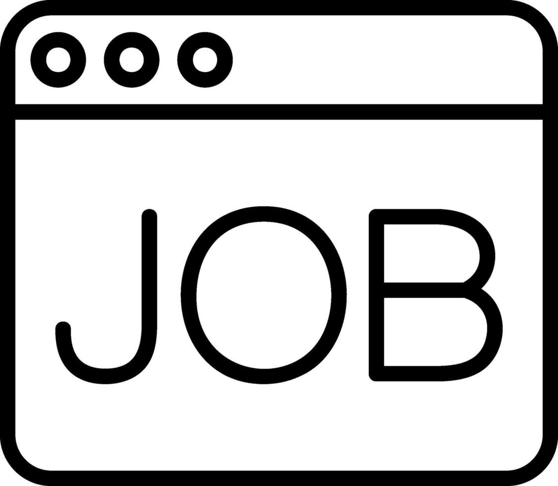 Job Line Icon vector