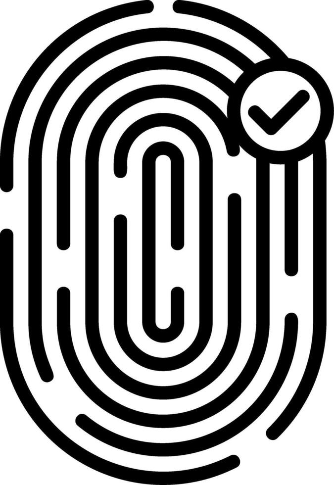 Biometric Identification Line Icon vector