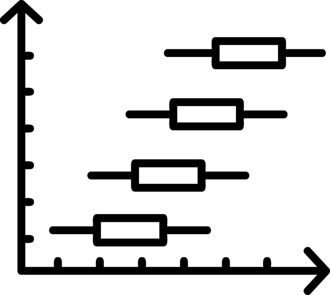 Horizontal Bar Chart Icon vector