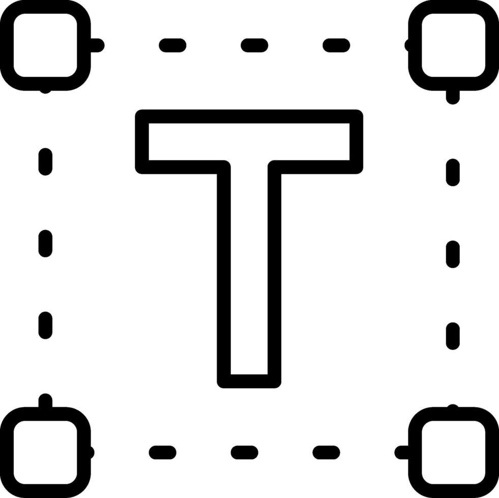 Text Line Icon vector