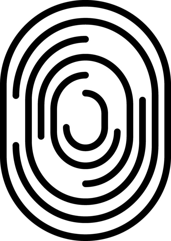 Fingerprint Line Icon vector