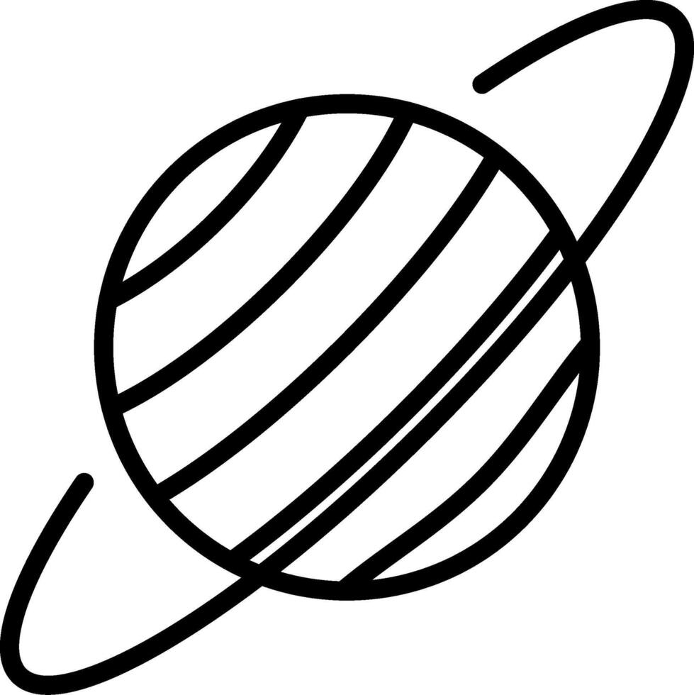 Uranus Line Icon vector