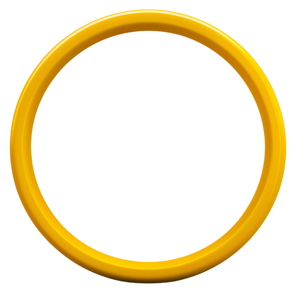 Yellow circle geometric ball shape icon. Circle line. png