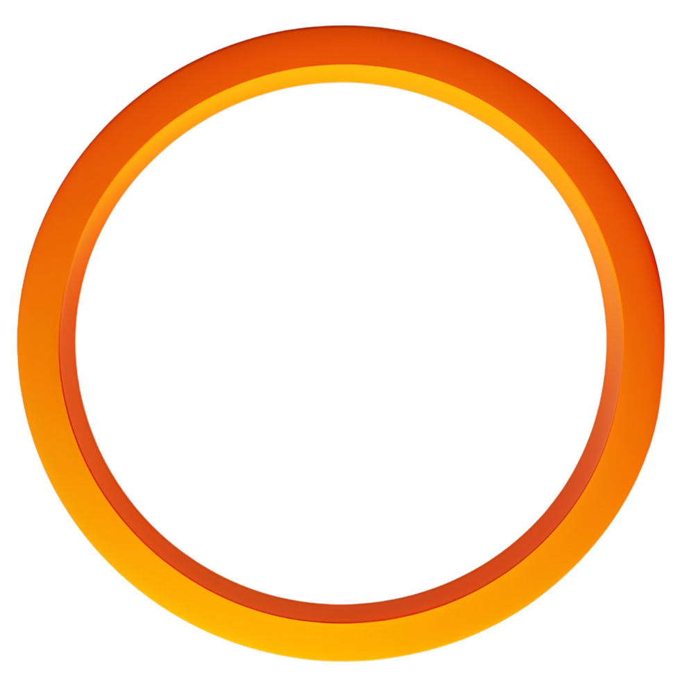 Orange circle geometric ball shape icon. Circle line. png
