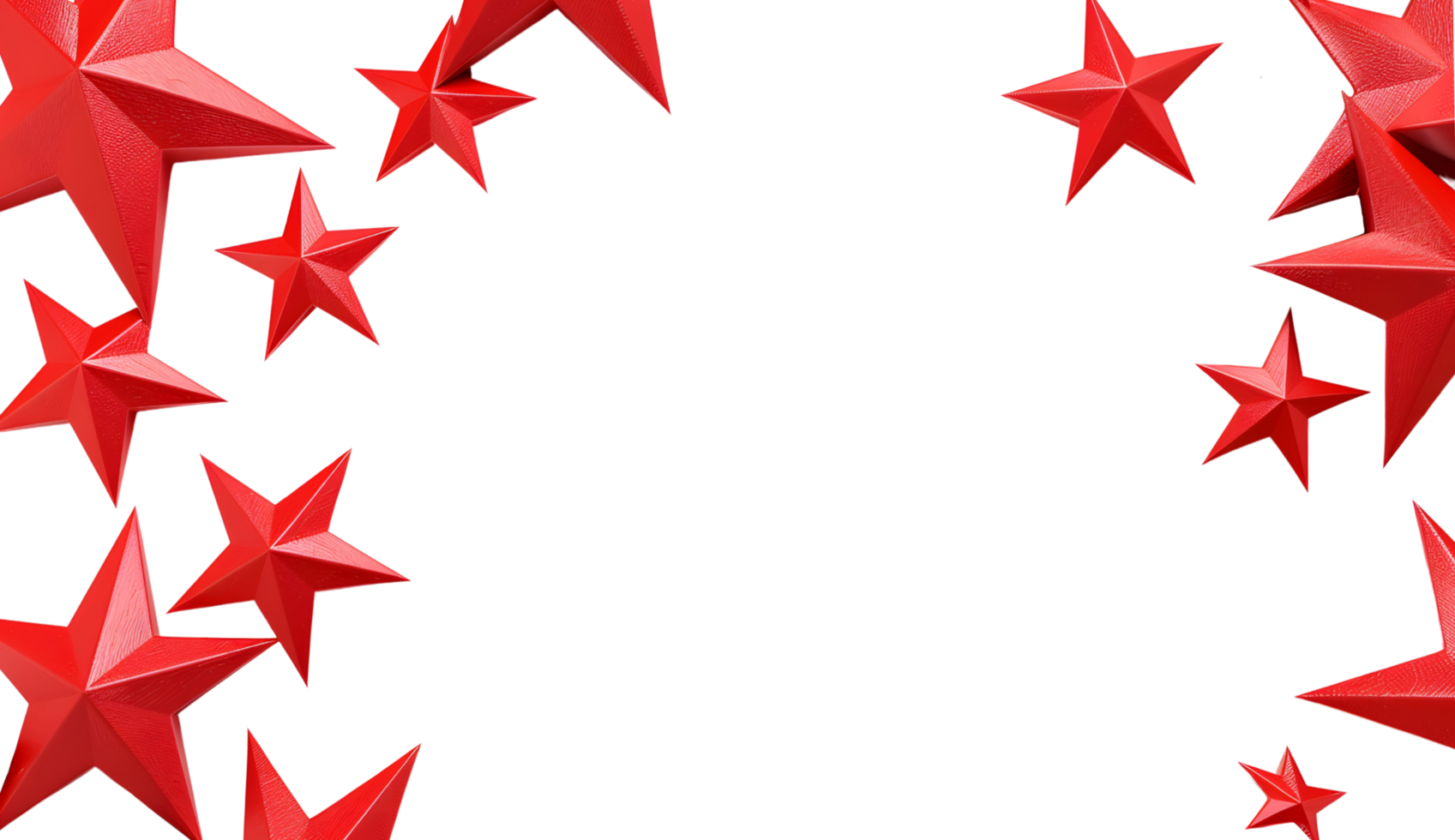 Frame made with red stars,3d Red stars frame png