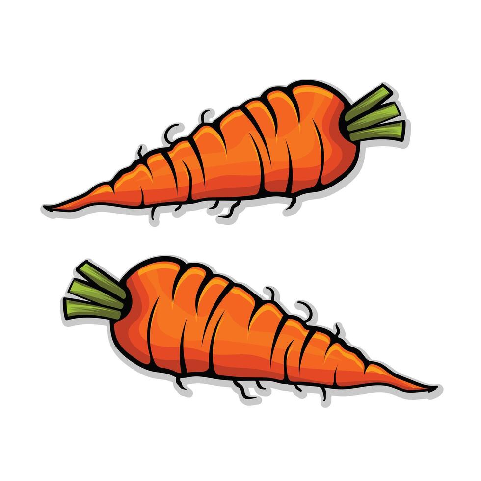 Fresh carrot vegetable illustration design vector