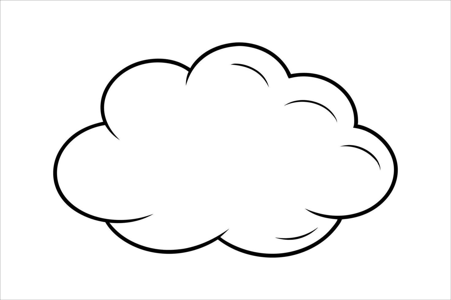 A cartoon cloud on a white background vector