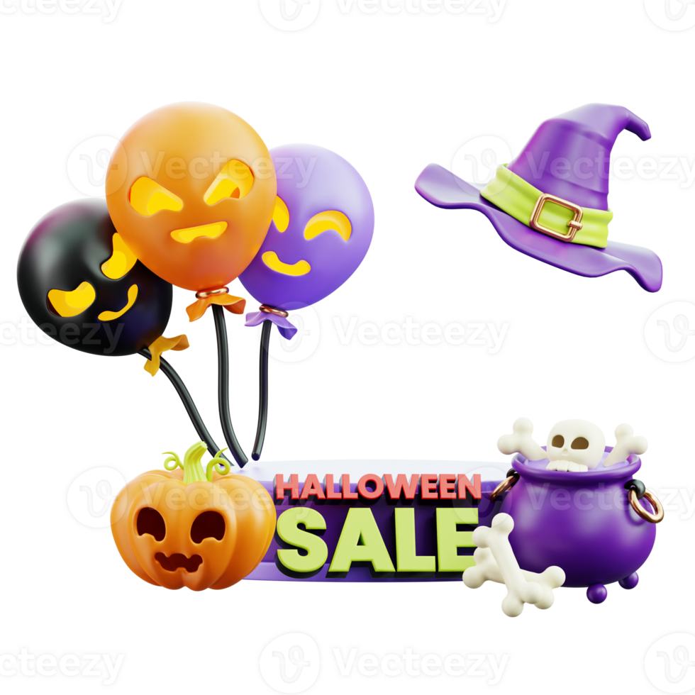 Halloween Sale 4 3D Halloween Icon for uiux, web, app, infographic, etc png