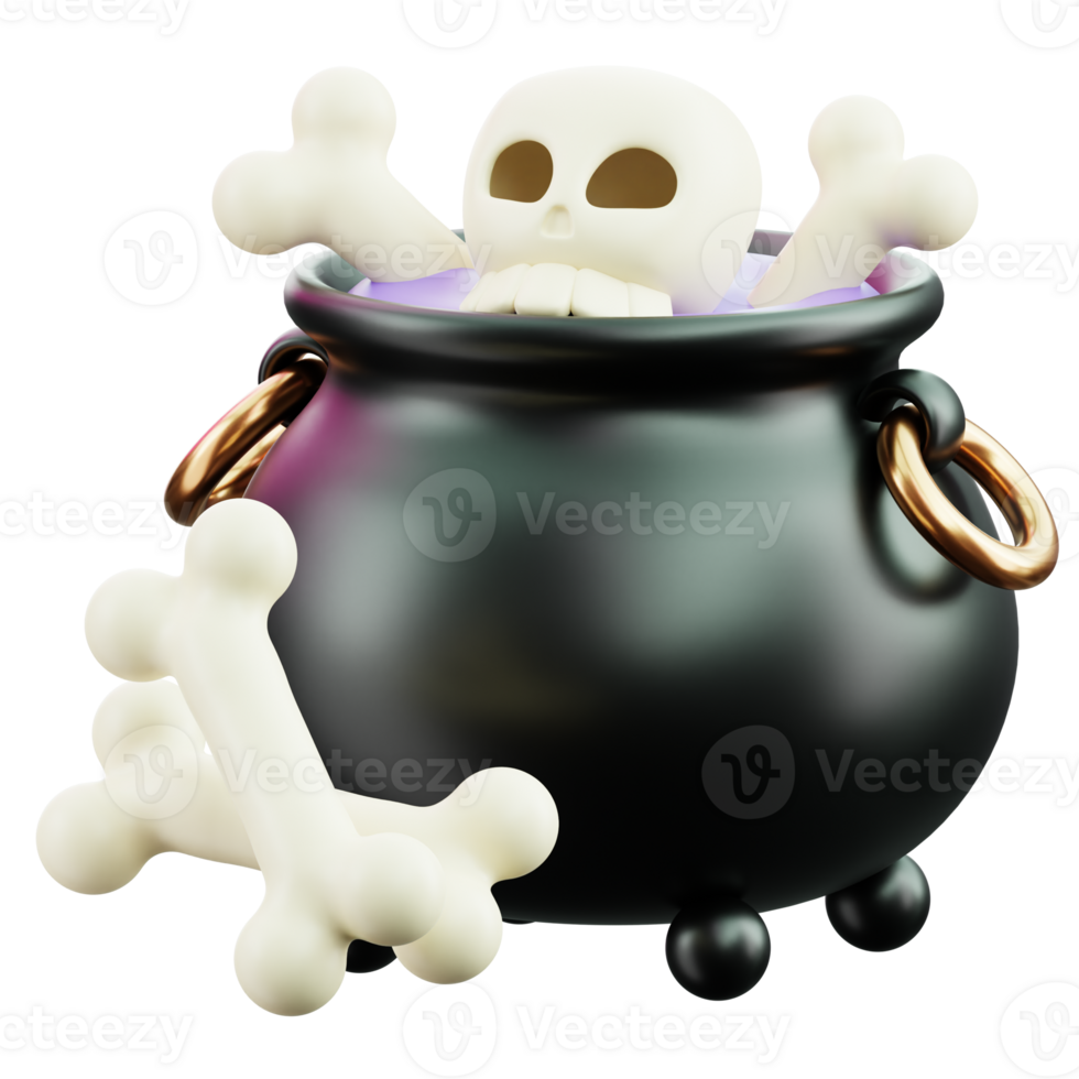 Skeleton 3D Halloween Icon for uiux, web, app, infographic, etc png