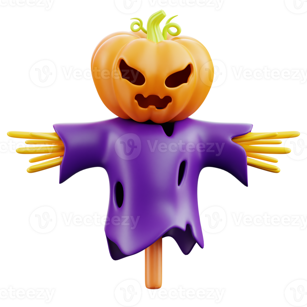 Lantern Scarecrow 3D Halloween Icon for uiux, web, app, infographic, etc png