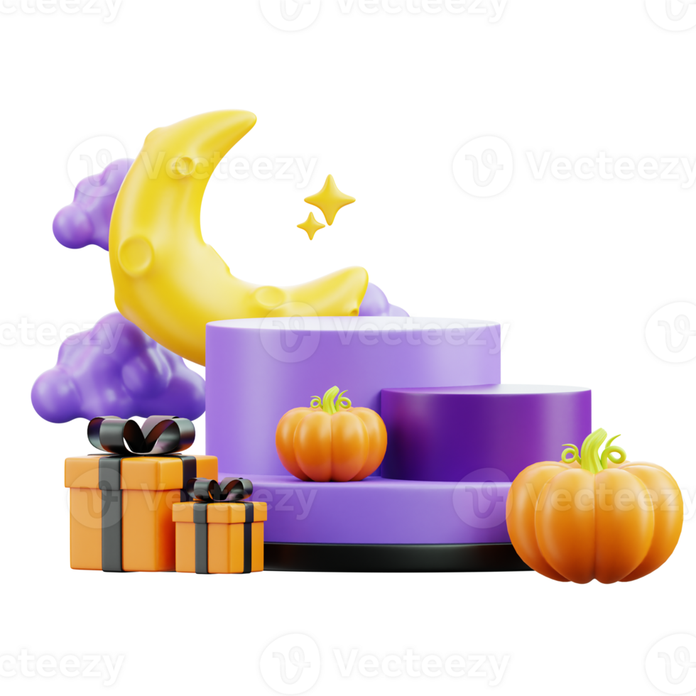Halloween Podium 2 3D Halloween Icon for uiux, web, app, infographic, etc png