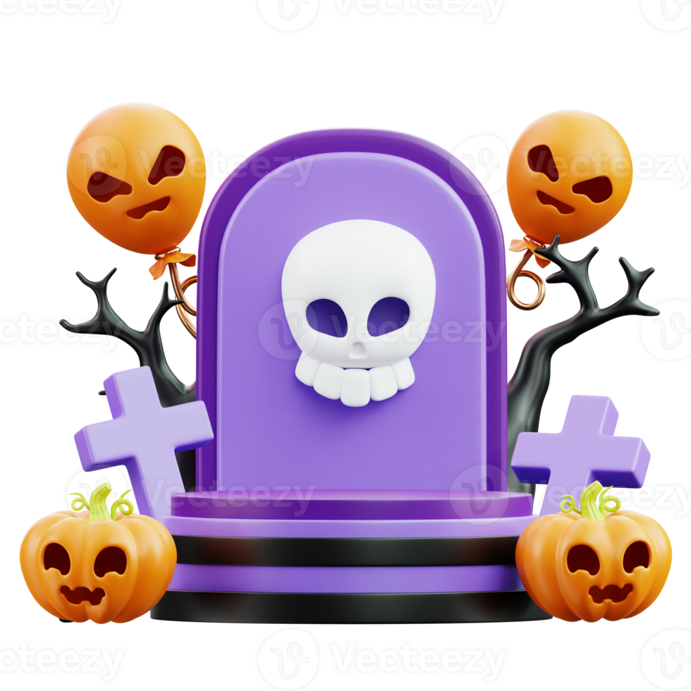 Haloween Podium 4 3D Halloween Icon for uiux, web, app, infographic, etc png