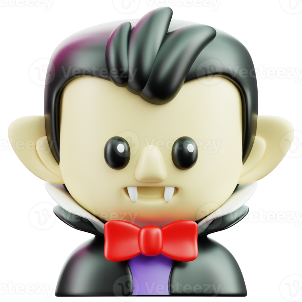 Dracula 3D Halloween Icon for uiux, web, app, infographic, etc png