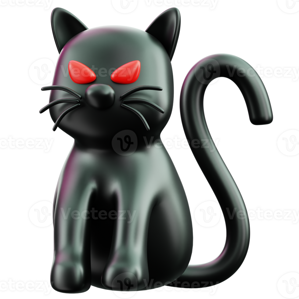 Cat 3D Halloween Icon for uiux, web, app, infographic, etc png