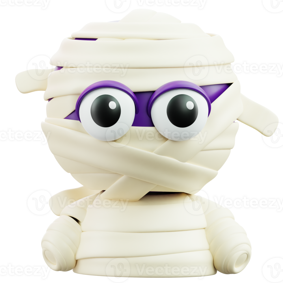 Mummy 3D Halloween Icon for uiux, web, app, infographic, etc png