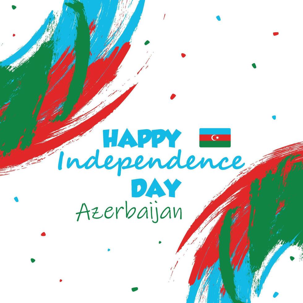 Azerbeijan independence day illustration vector