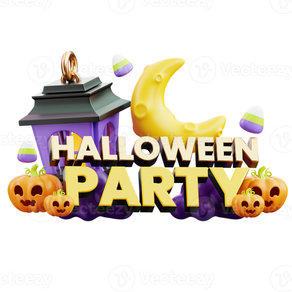 Halloween party 3D Halloween Icon for uiux, web, app, infographic, etc png