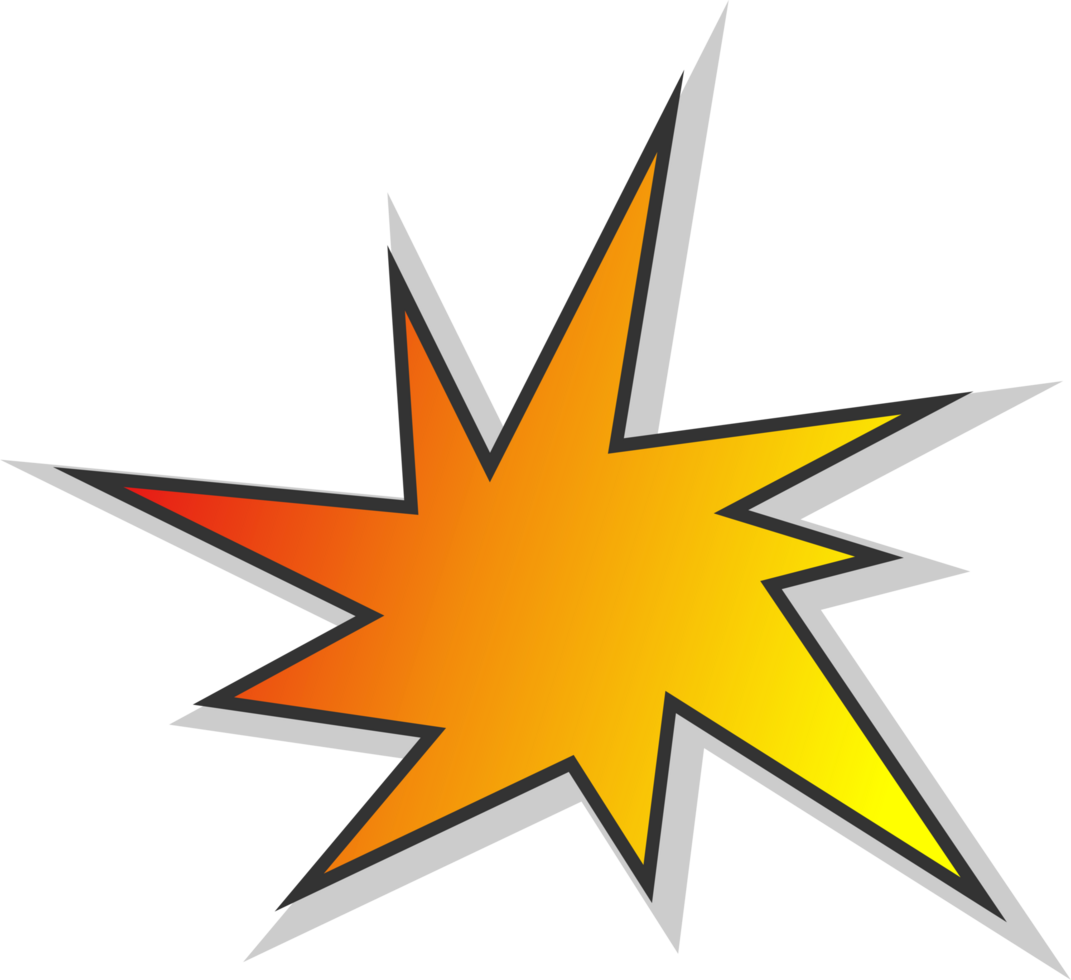 Starburst pop art sticker png