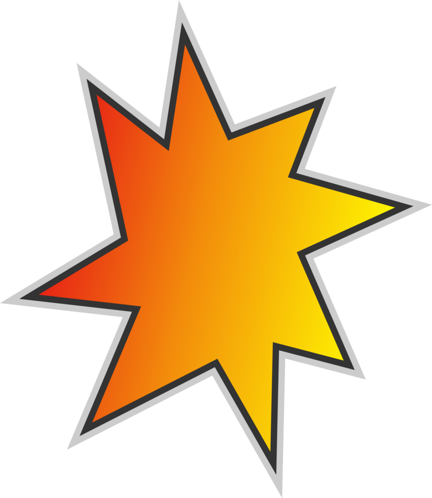 A starburst icon with a black background png
