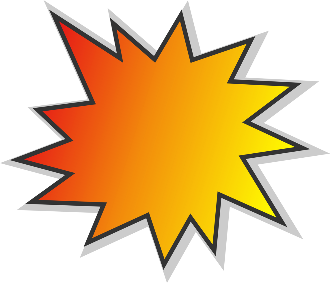 Starburst pop art sticker png
