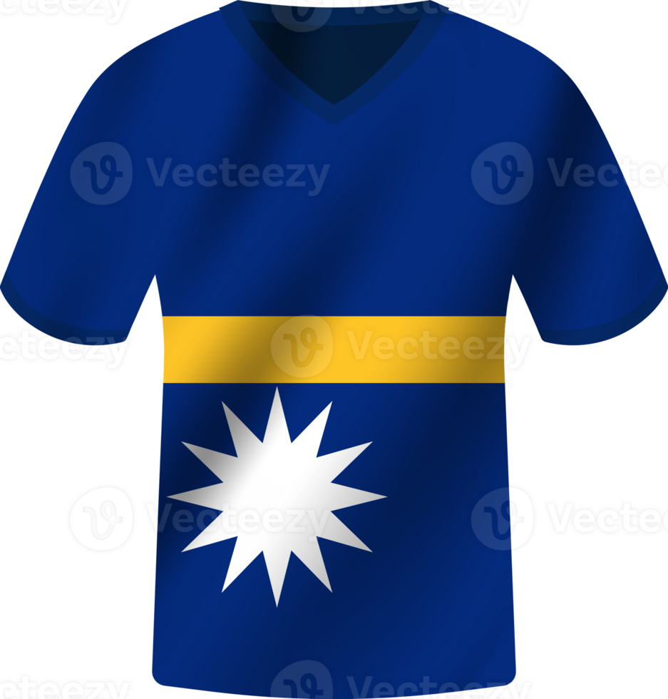 Nauru flag waving jersey soccer team png