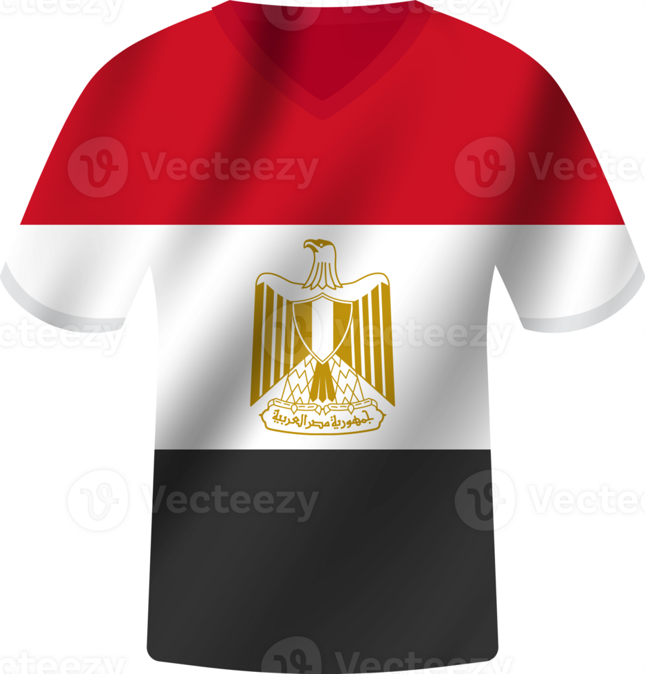 Egito bandeira acenando jérsei futebol equipe png