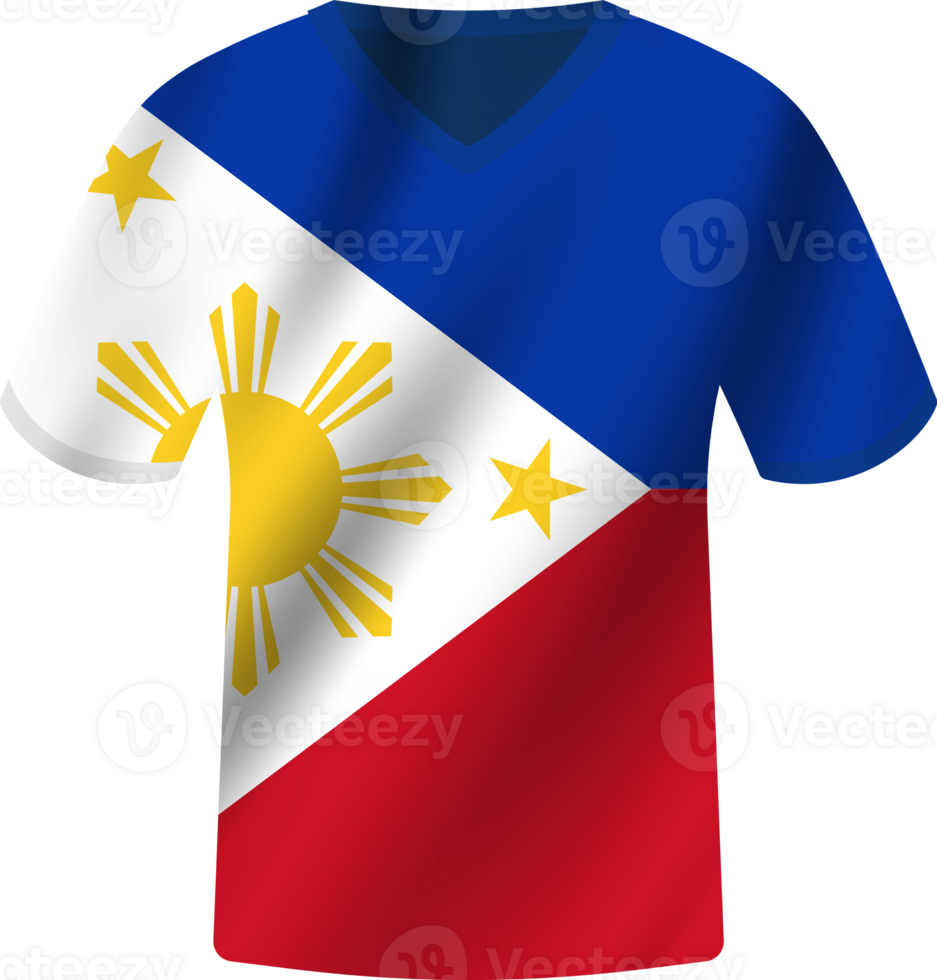 Philippines flag waving jersey soccer team png