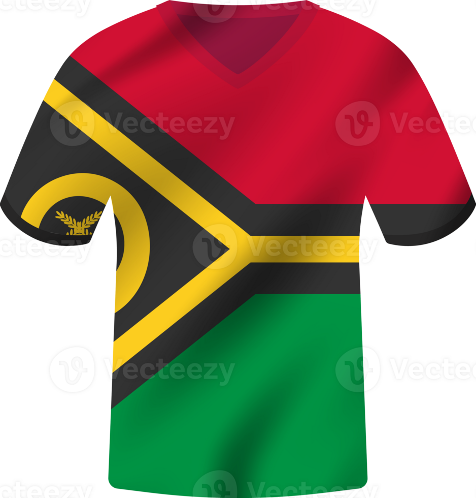 Vanuatu flag waving jersey soccer team png