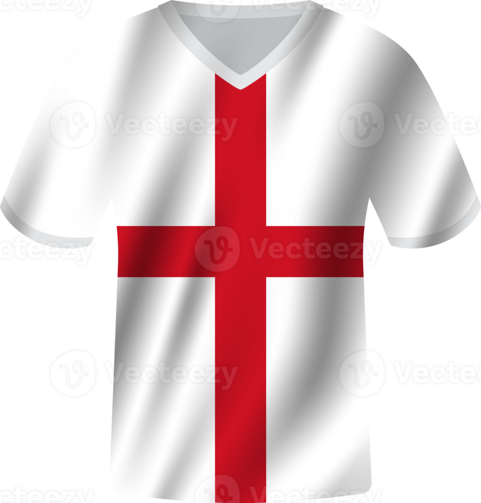 England flag waving jersey soccer team png