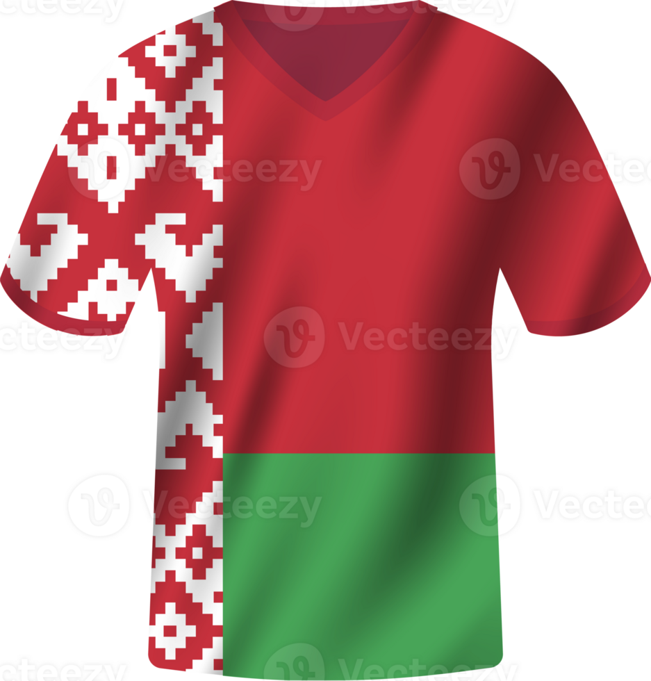 Belarus flag waving jersey soccer team png