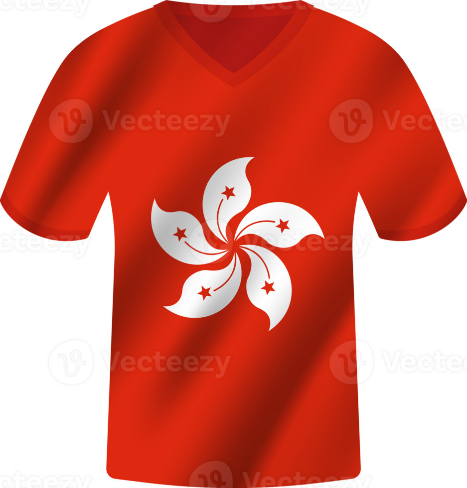 Hong Kong flag waving jersey soccer team png