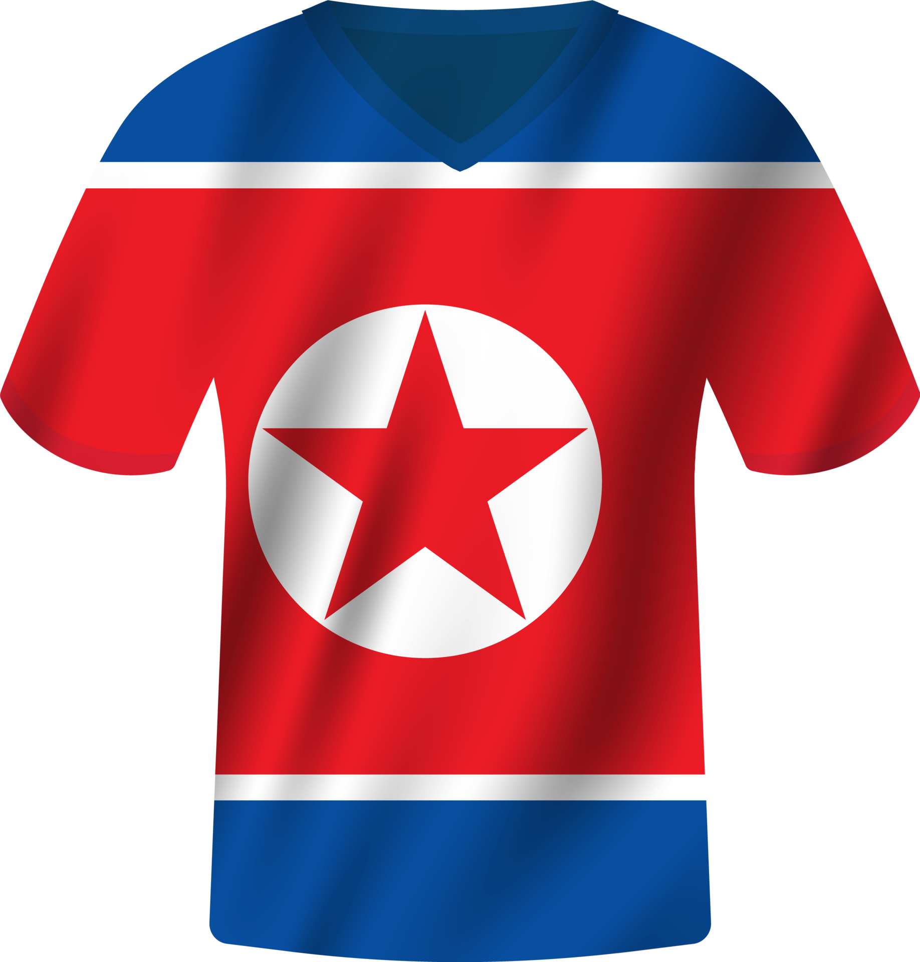 North Korea flag waving jersey soccer team 50477238 PNG