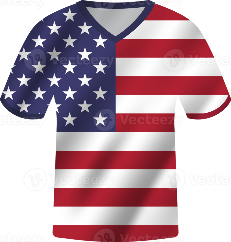 United States flag waving jersey soccer team png