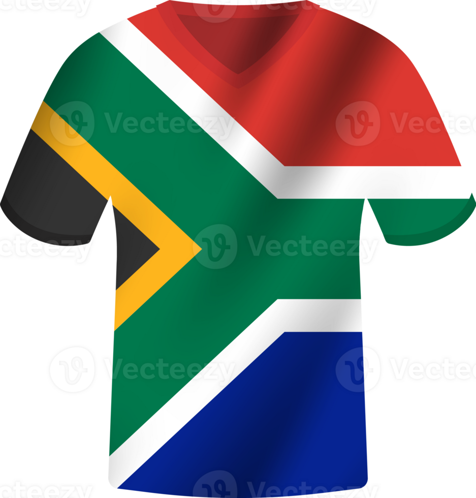 South africa flag waving jersey soccer team png