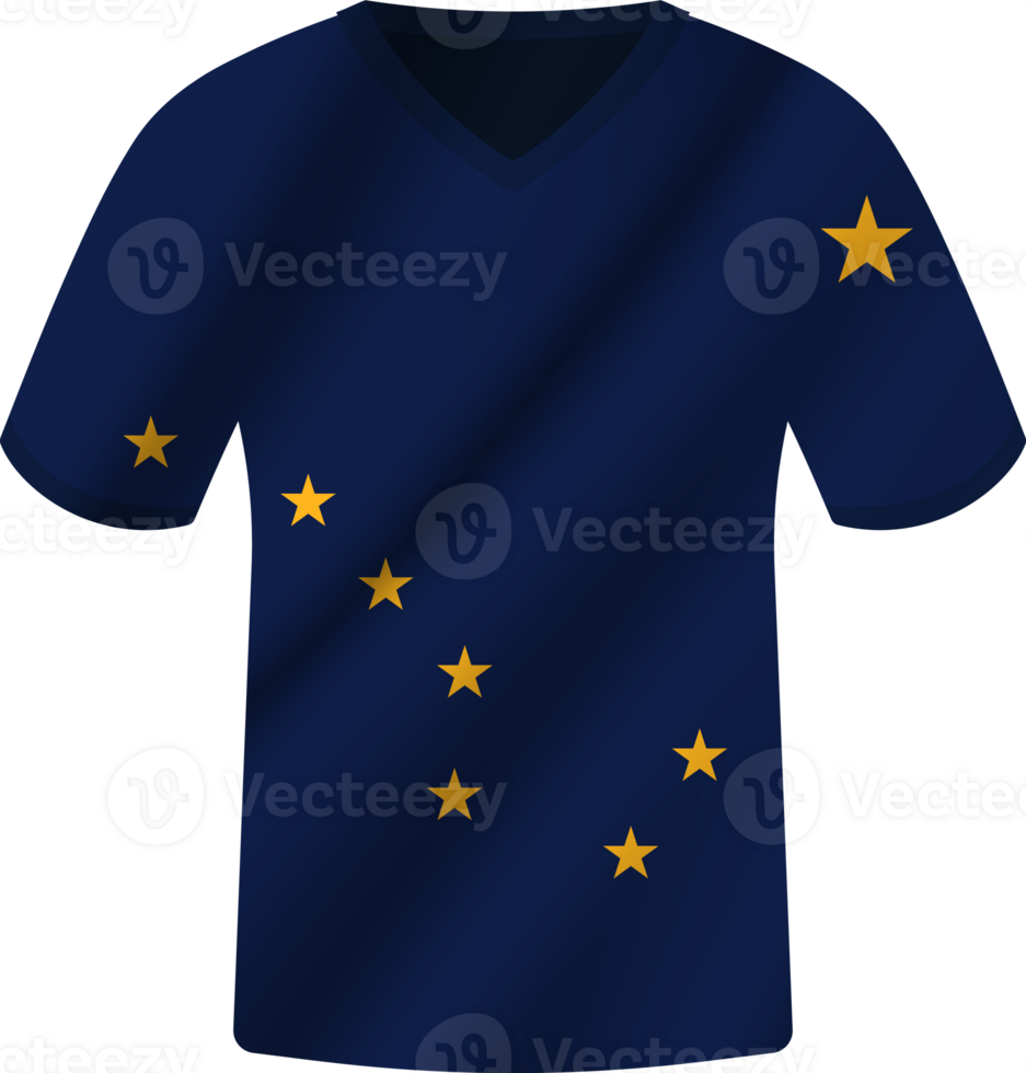 Alaska flag waving jersey soccer team png