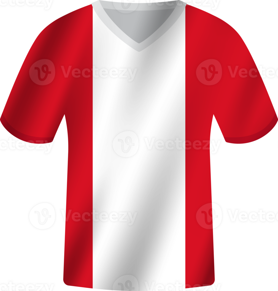 Peru flag waving jersey soccer team png