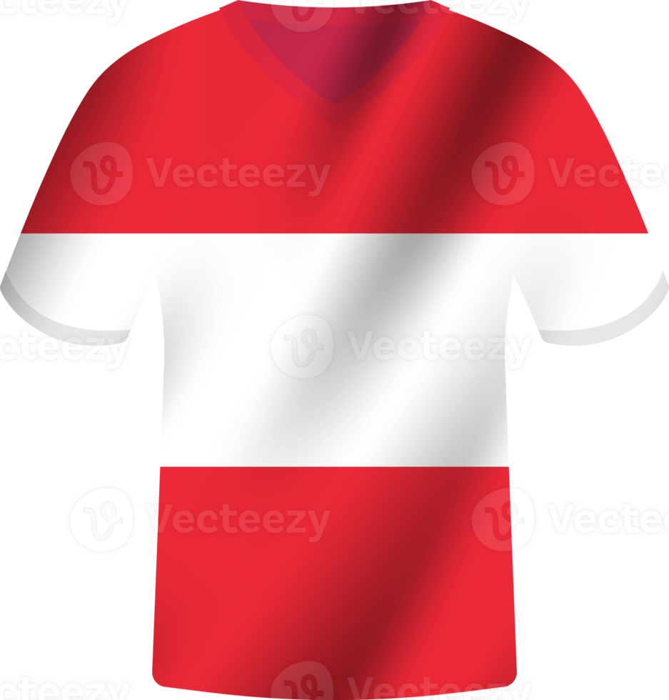 Austria flag waving jersey soccer team png