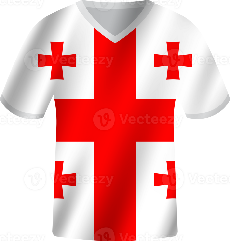 Georgia flag waving jersey soccer team png