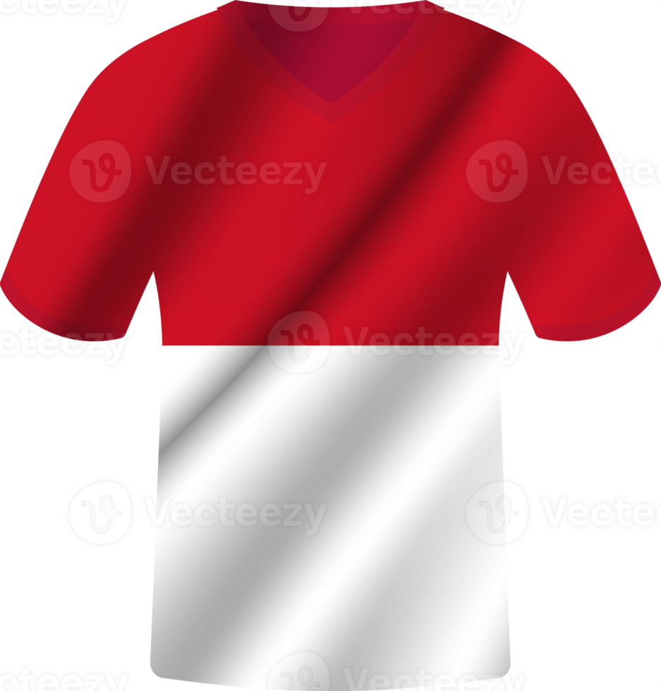 Monaco flag waving jersey soccer team png