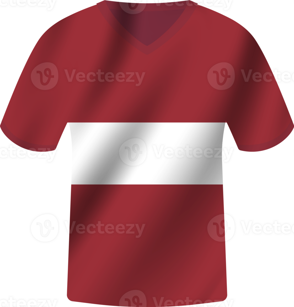 Latvia flag waving jersey soccer team png