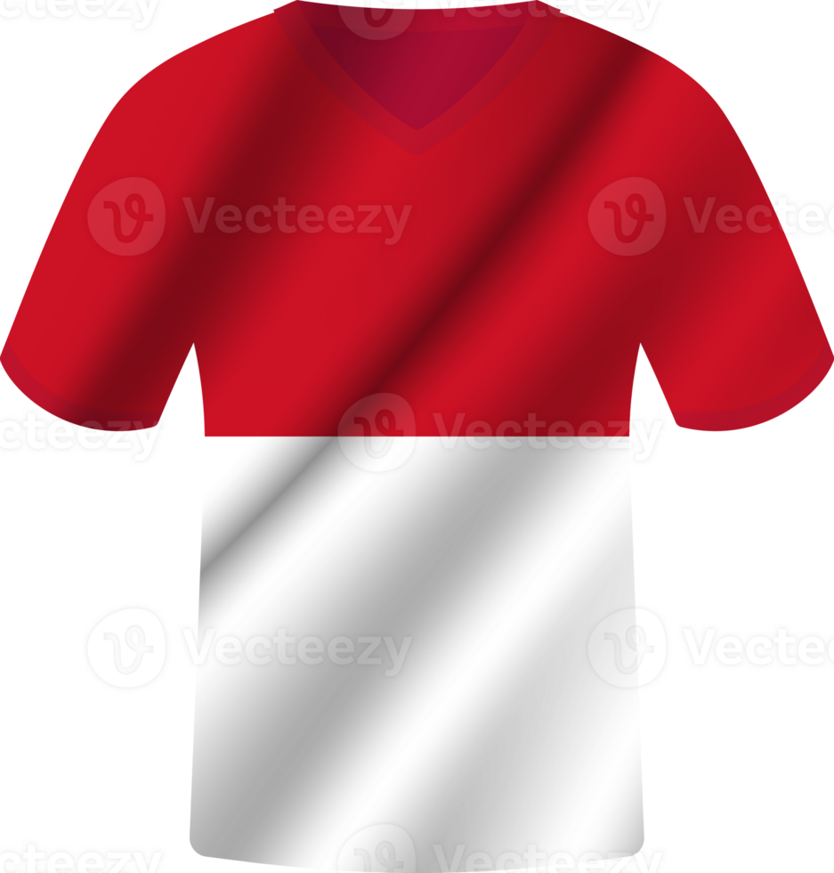 Indonesia flag waving jersey soccer team png