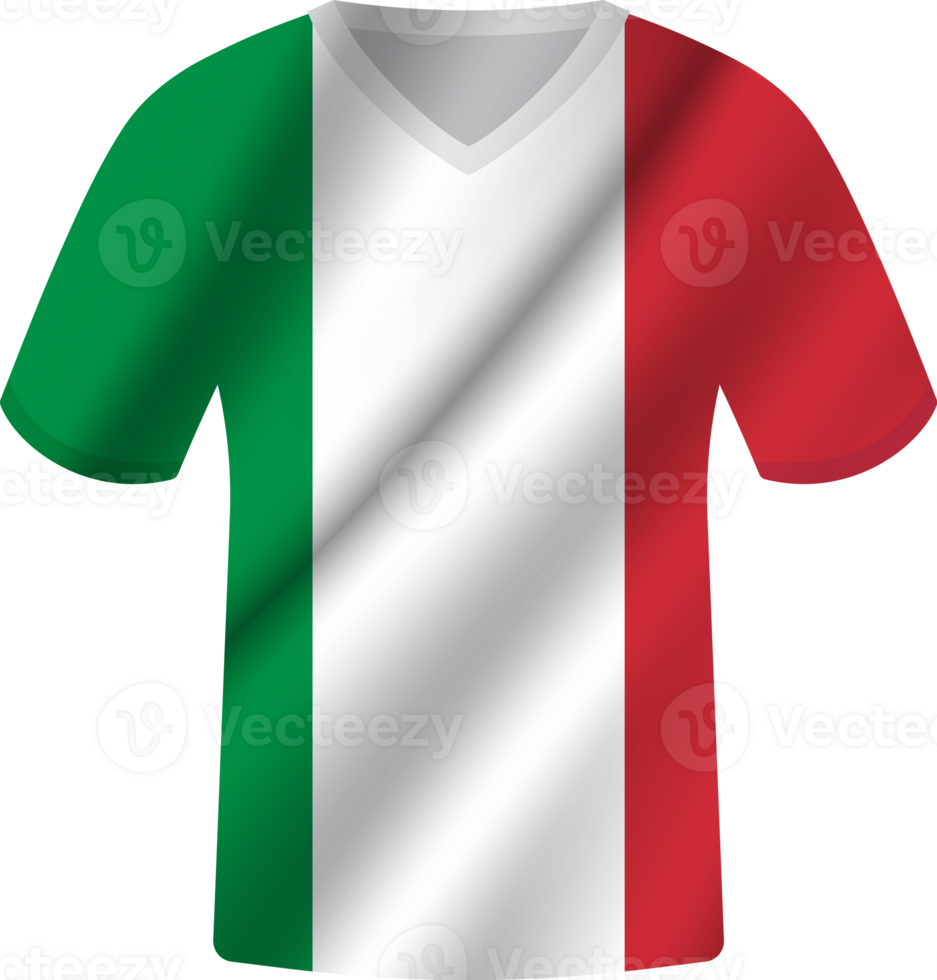 Italia bandiera agitando maglia calcio squadra png