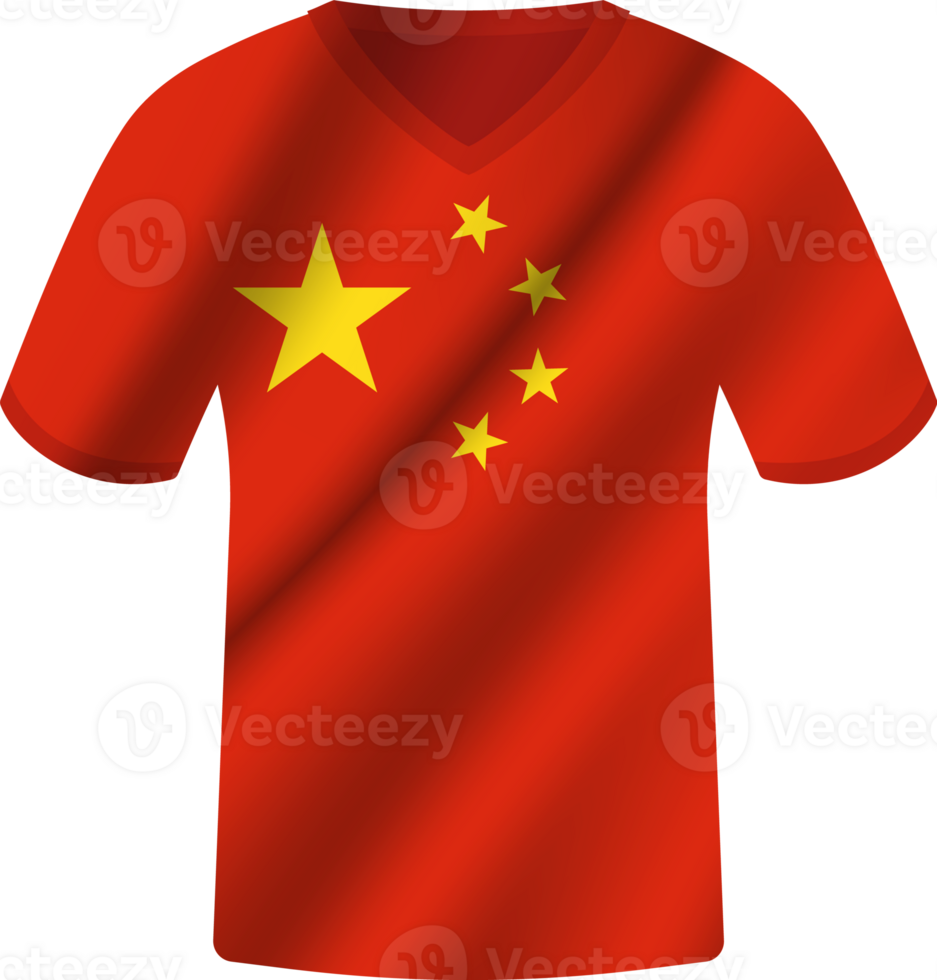 China flag waving jersey soccer team png