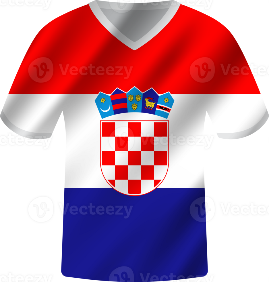 Croatia flag waving jersey soccer team png